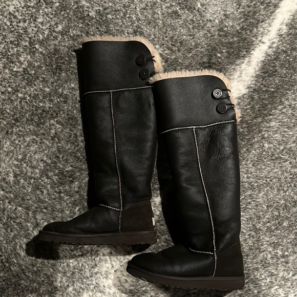 UGG Shoes Thigh High Brown Leather Ugg Boots Poshmark